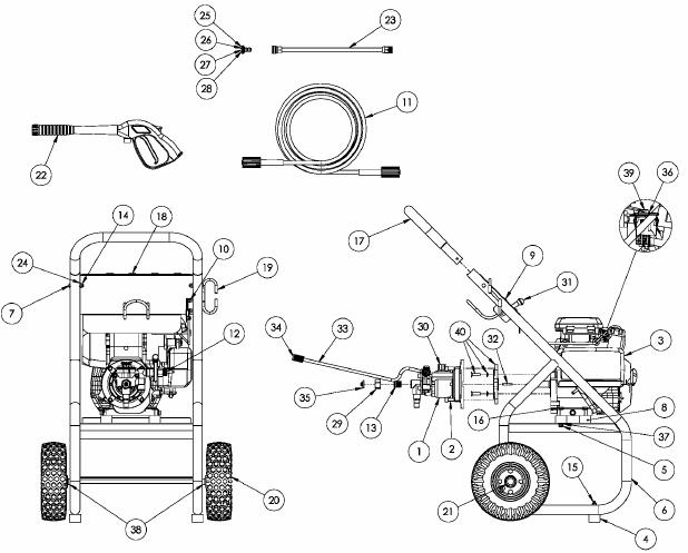 Coleman Powermate pressure washer PW0912400.02 parts